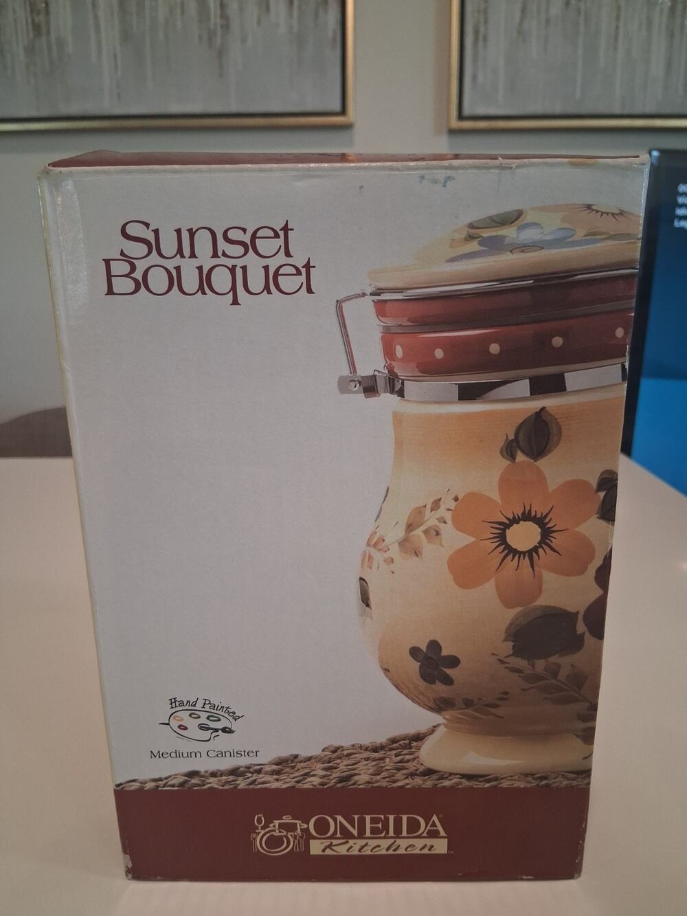 Vintage 2003 Oneida Sunset Bouquet Medium Canister R704956 - New Old Stock...
